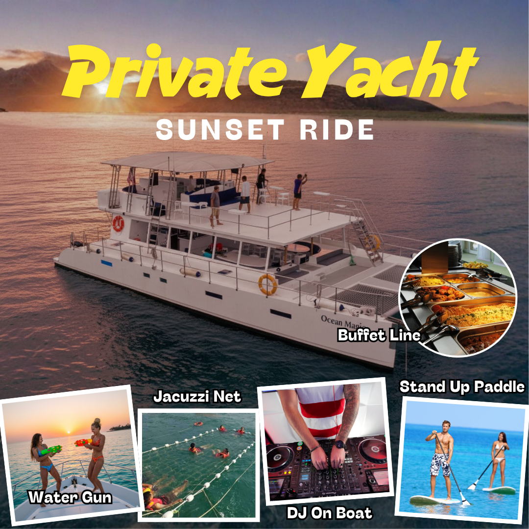 Ocean Magic Private Yacht Charter – Luxury Sunset & Party Cruise Experience (4 Hours)